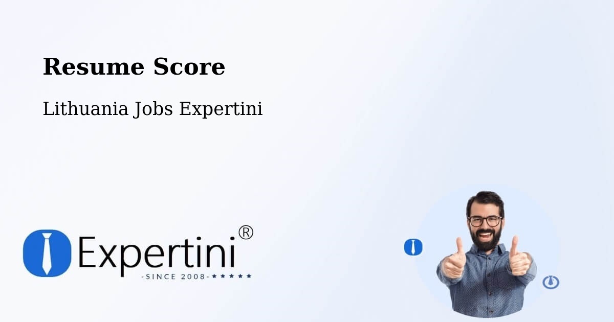 Resume Score & Job Description Match Tool – Lithuania - Lithuania Jobs Expertini